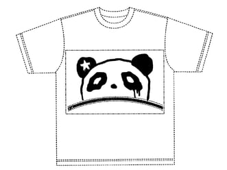 パンダの柄のTシャツの意匠