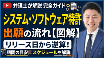 システム・ソフトウェア特許 出願の流れ完全ガイド【図解】｜期間の目安とリリース日から逆算するスケジュールを弁理士が解説