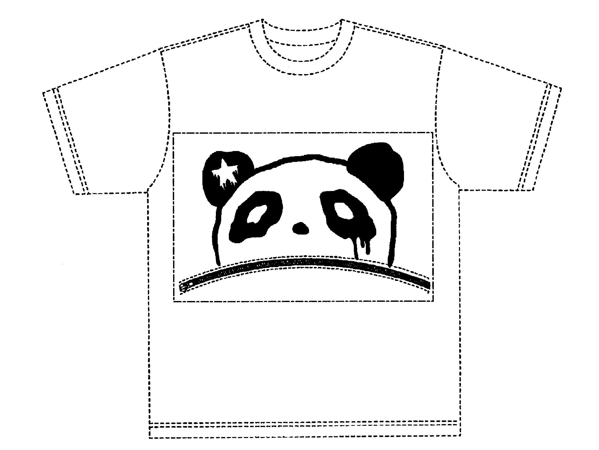 パンダの柄のTシャツの意匠