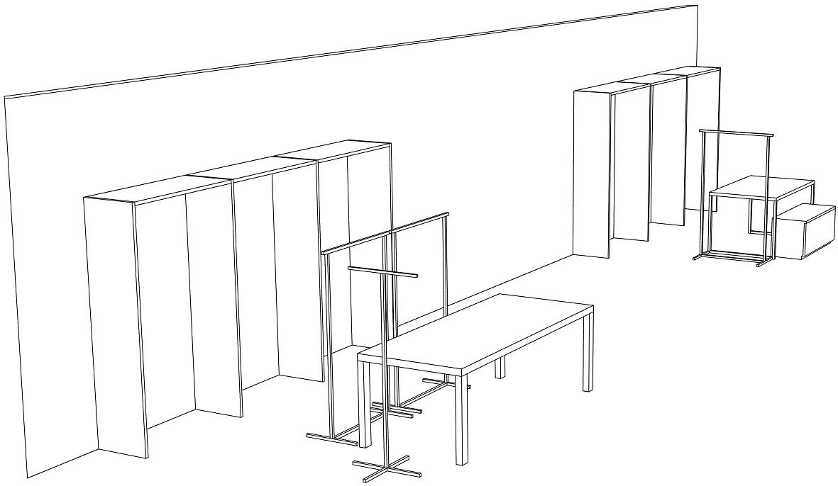 アパレル店の内装の登録意匠