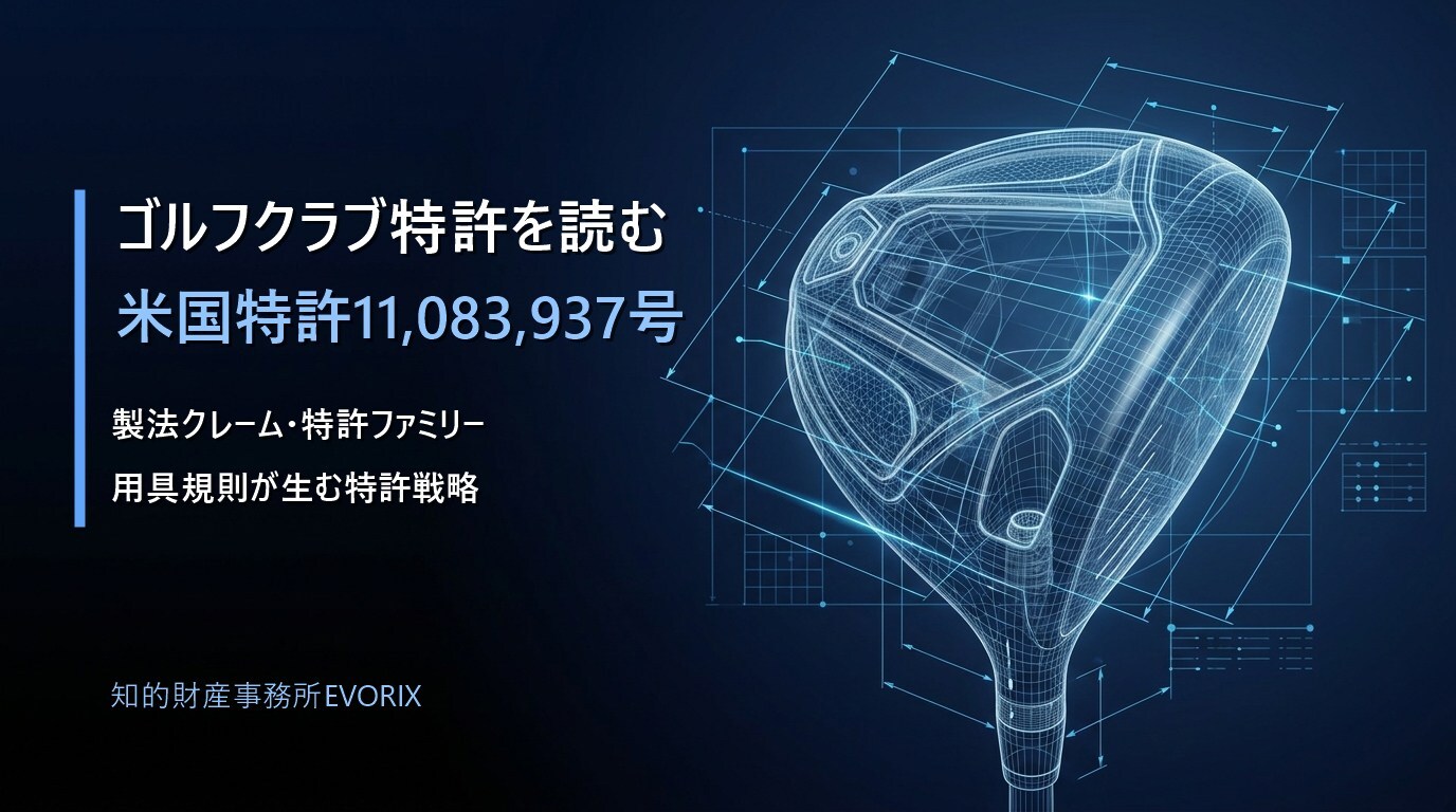 ゴルフクラブ特許を読む 米国特許11,083,937号（ドライバーヘッドの設計図イメージ）