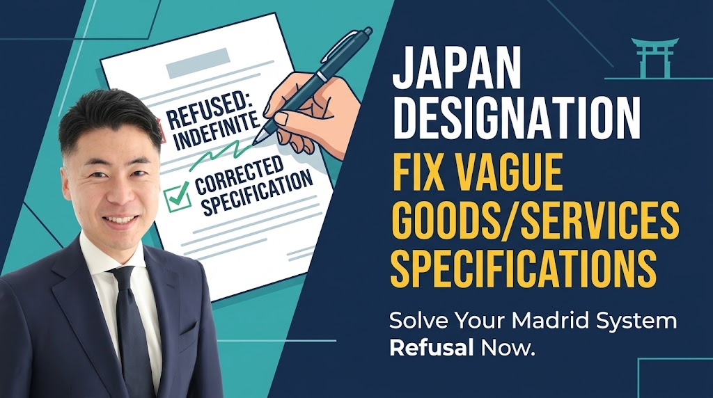 Japan Refused Your Goods/Services as Vague or Indefinite? How to Fix the Specification in a Madrid Designation