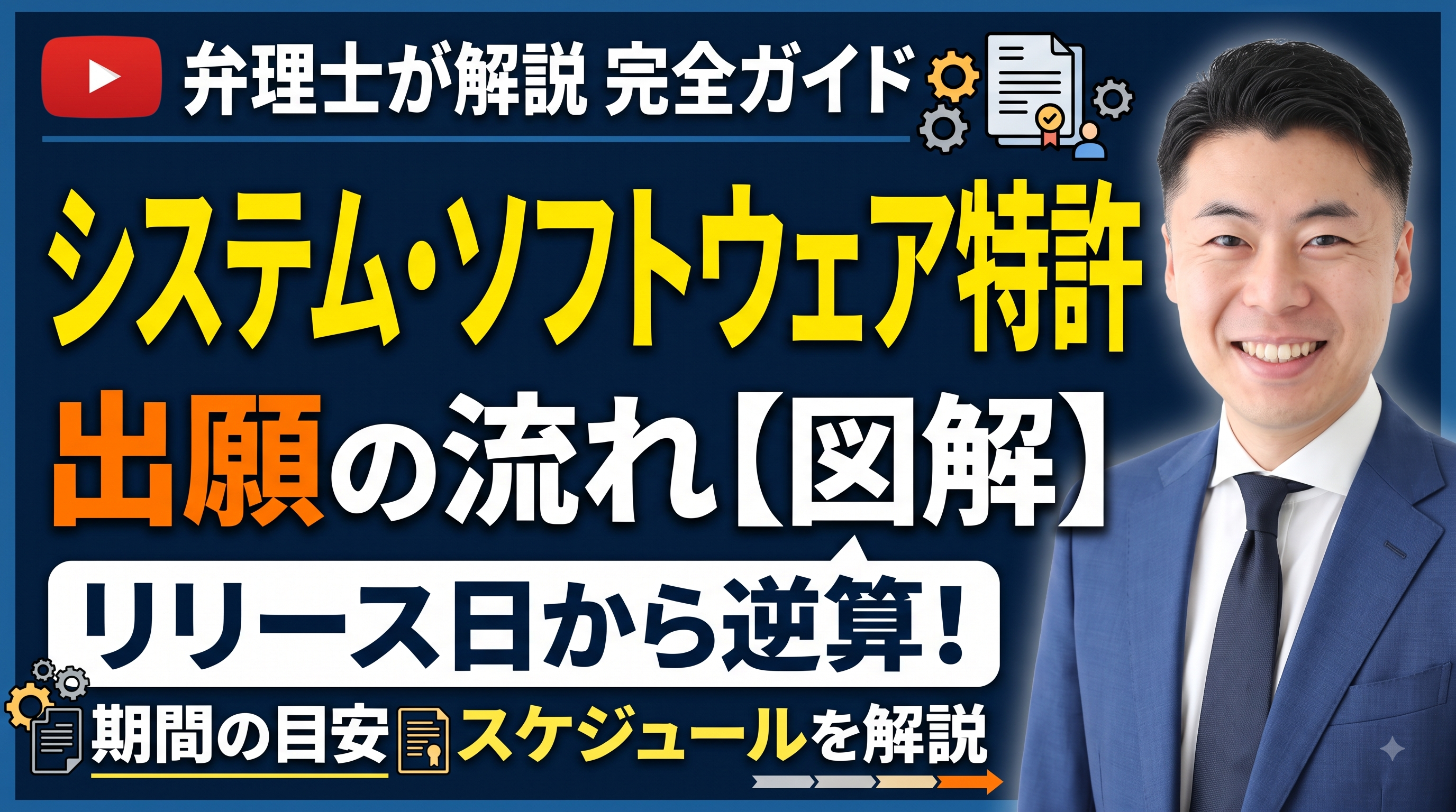 特許出願の流れ完全ガイド（タイムラインのイメージ）