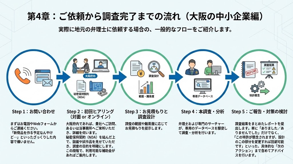 知財調査の依頼フロー